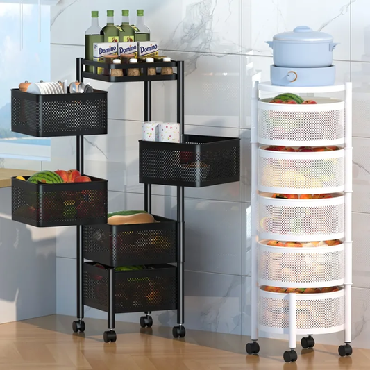 5-Tier Mesh Storage Trolley